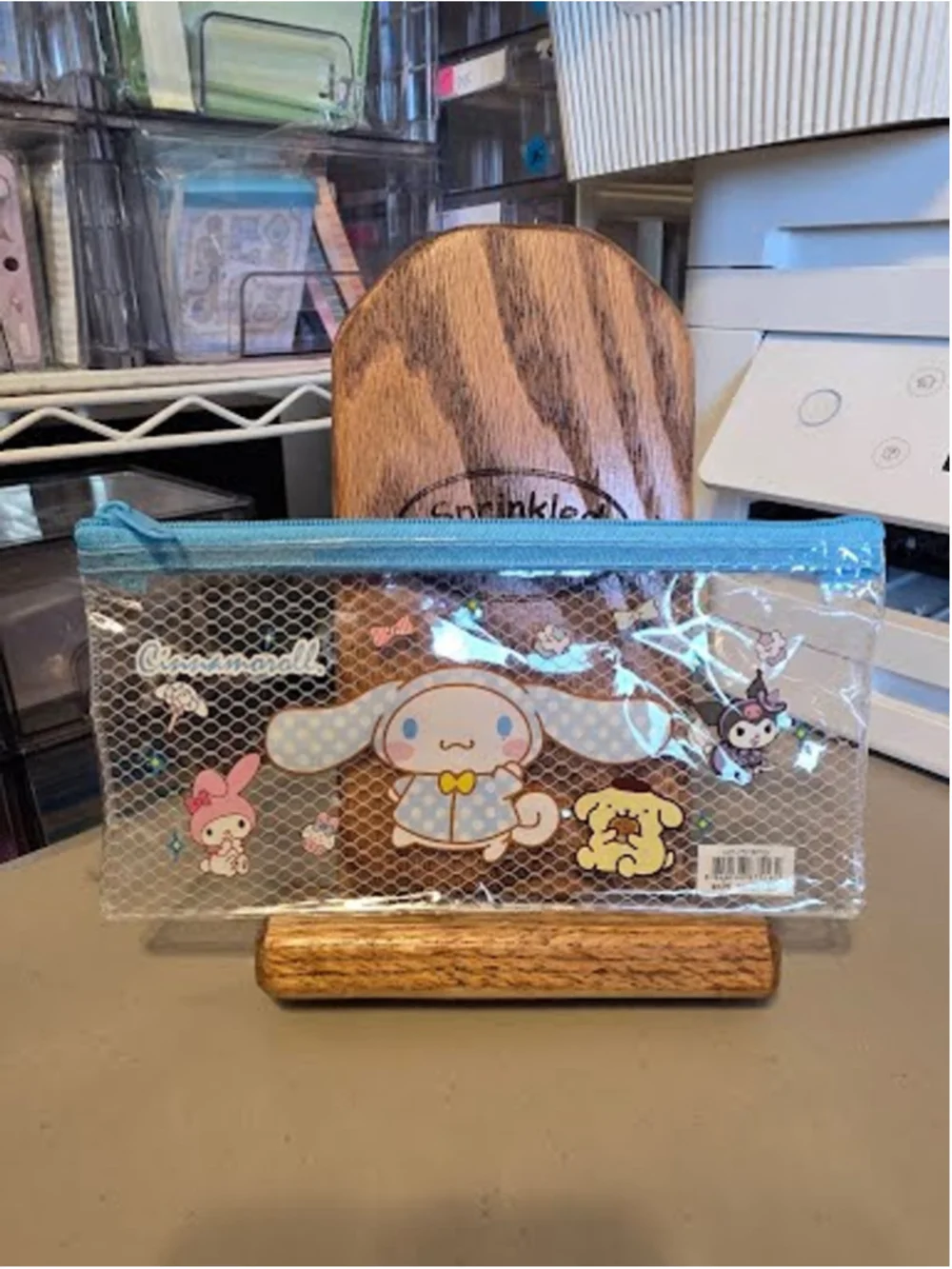 #CIN-2336 Cinnamoroll Vinyl Zippered Pencil Pouch